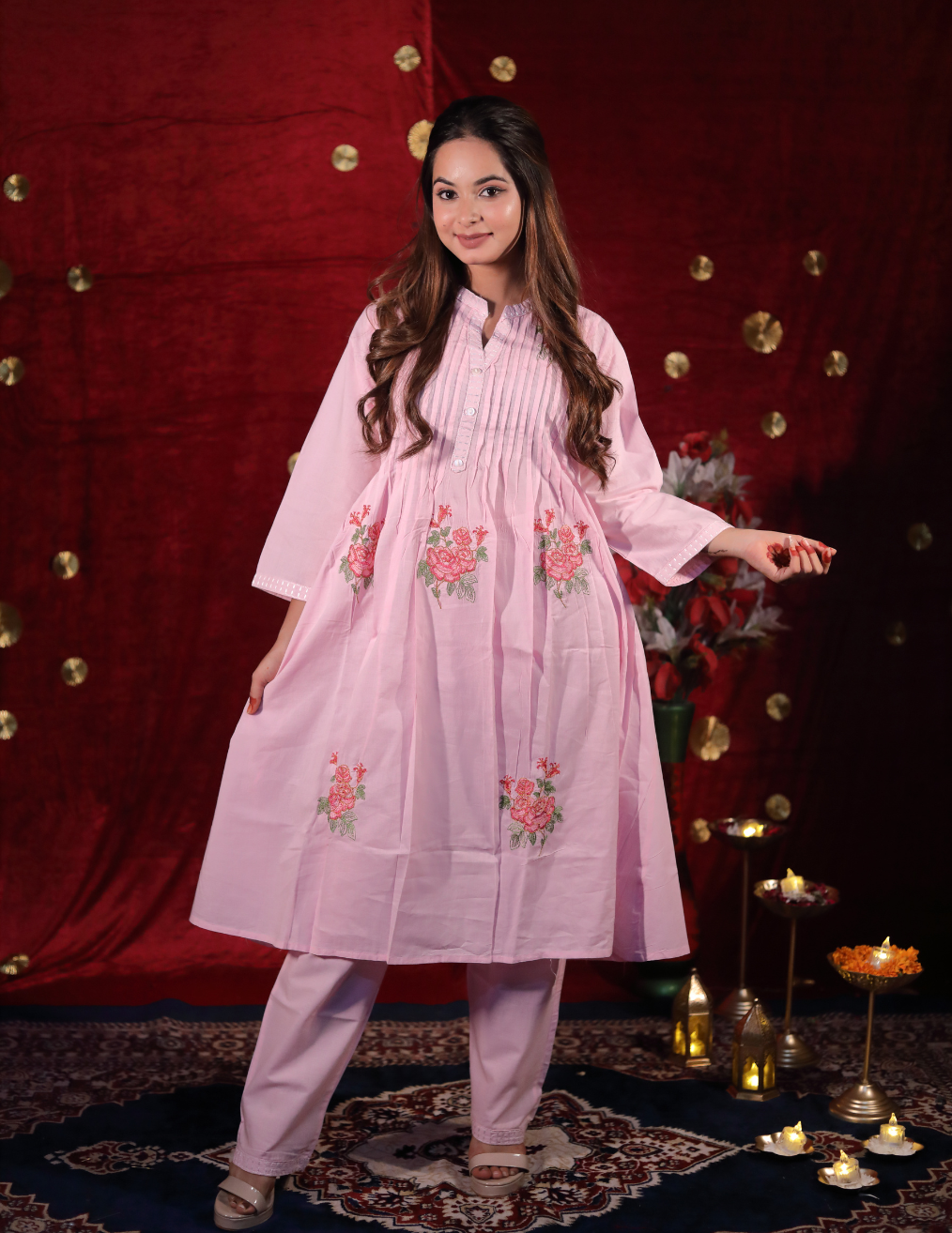 PINK KURTA SUIT SET