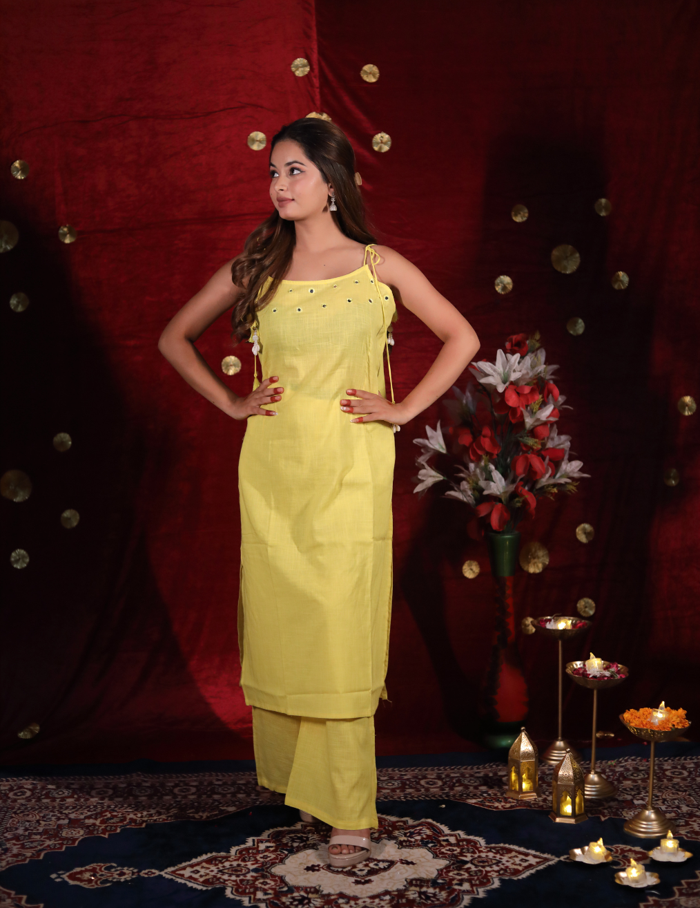 SLEEVELESS KURTI CO-ORD Set