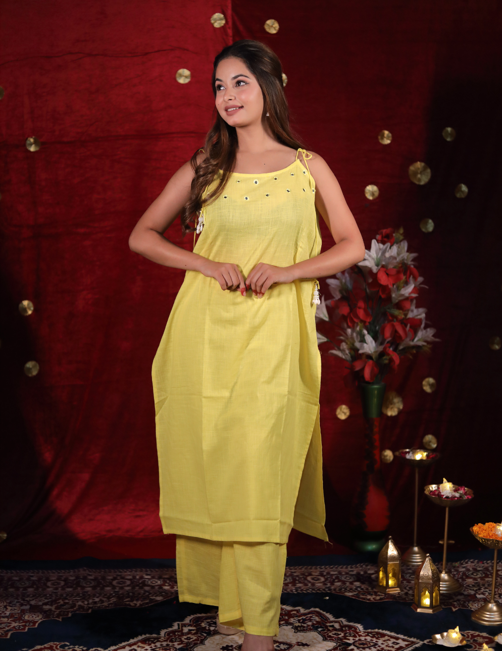 SLEEVELESS KURTI CO-ORD Set