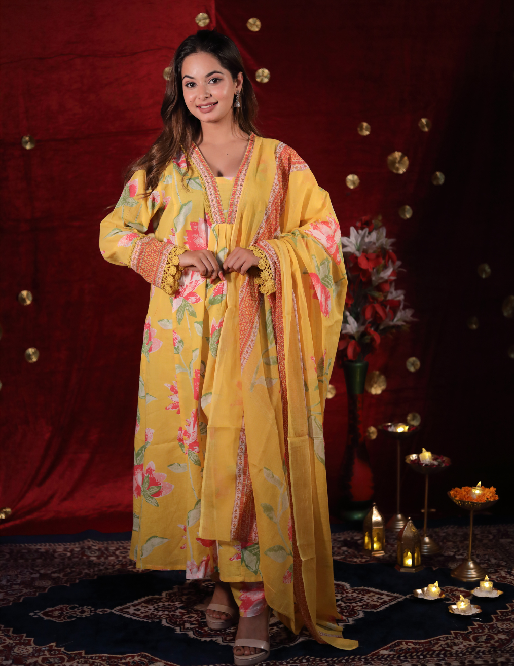 YELLOW KURTA SUIT SET