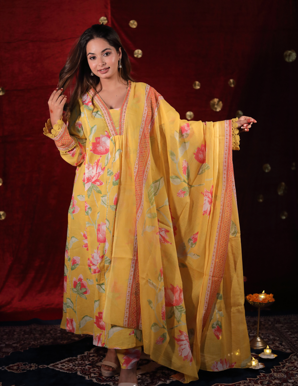 YELLOW KURTA SUIT SET