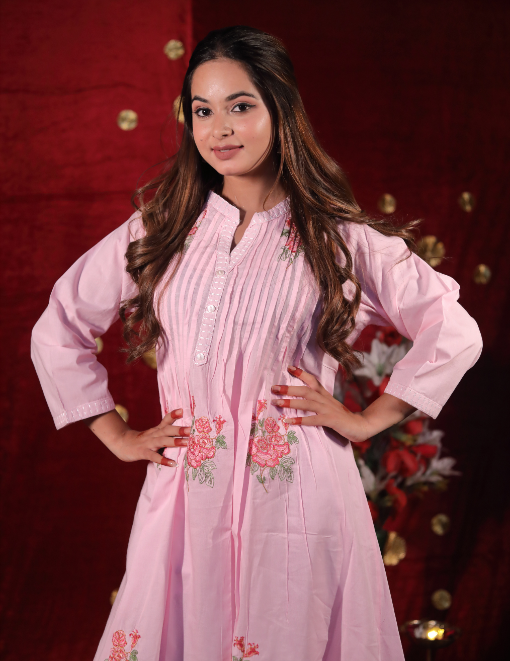PINK KURTA SUIT SET