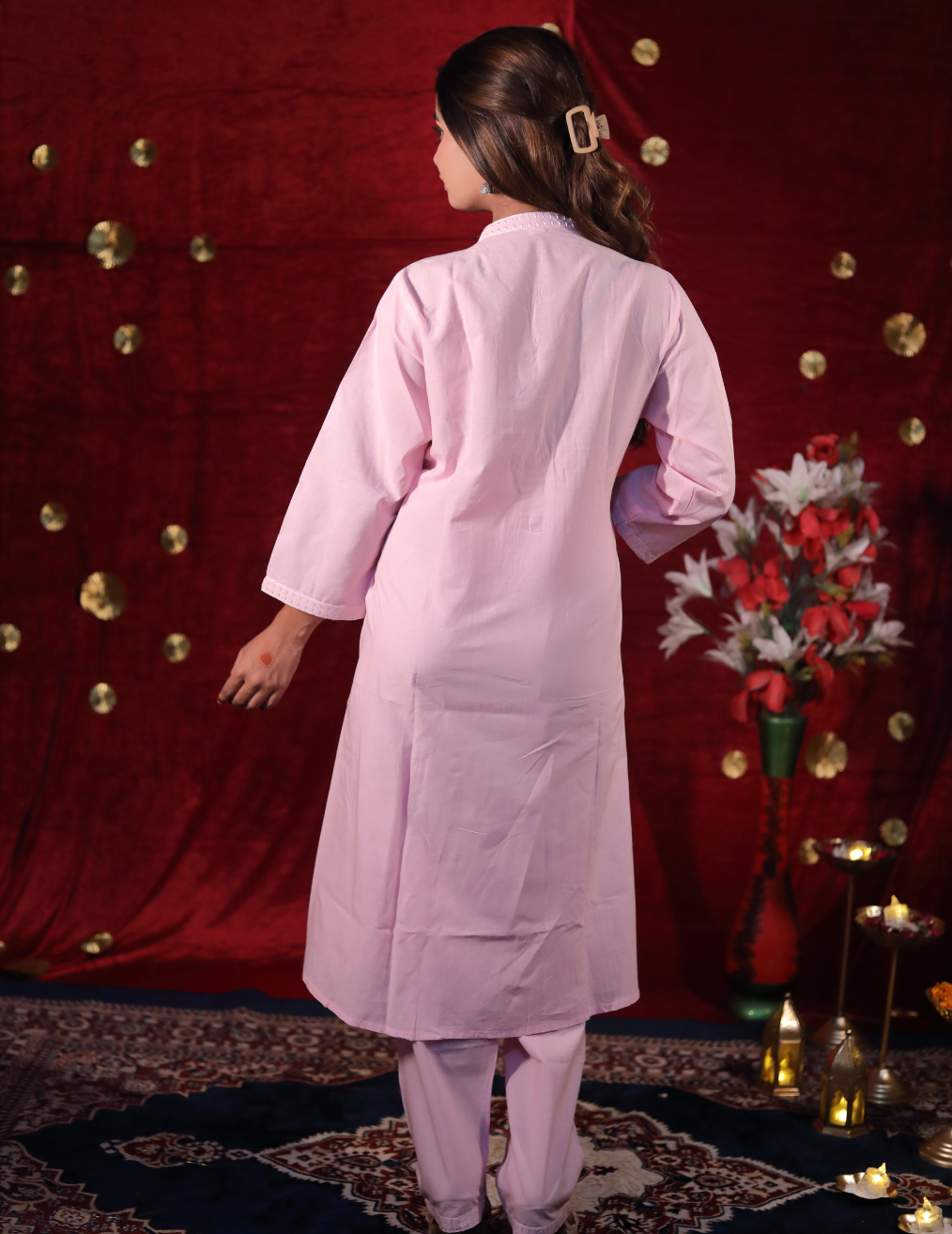 PINK KURTA SUIT SET