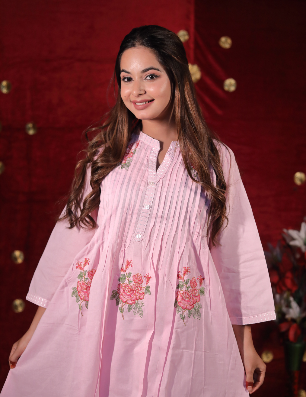 PINK KURTI CO-ORD SET