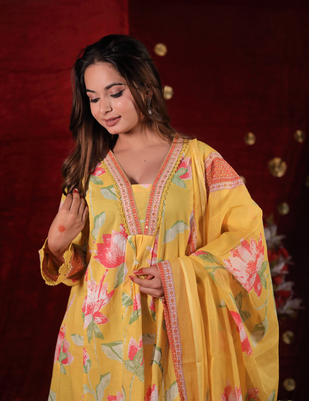 YELLOW KURTA SUIT SET