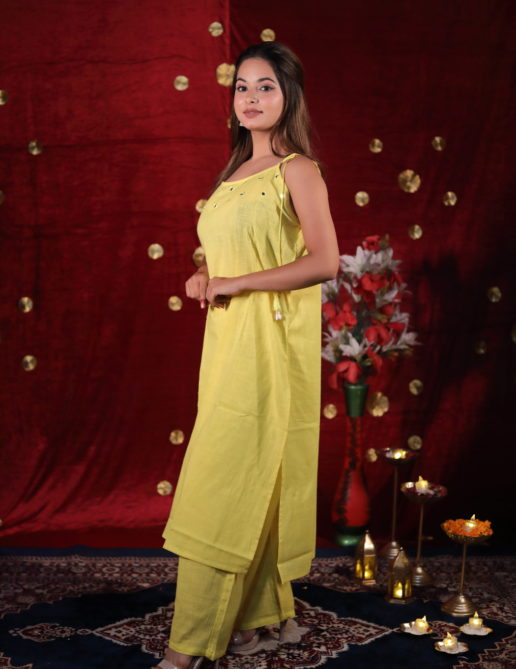 SLEEVELESS KURTI CO-ORD Set